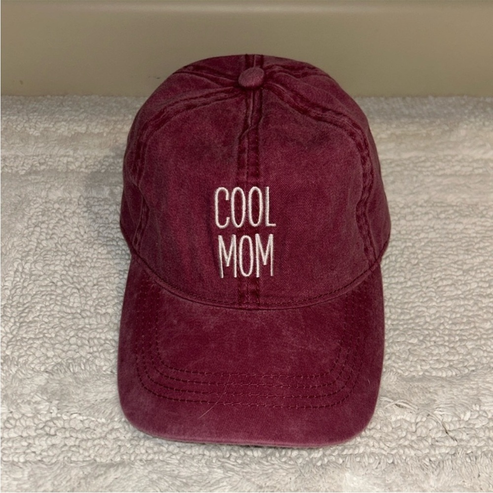 Cool Mom Burgundy Cap